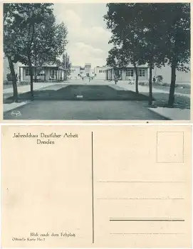 Dresden Jahresschau Deutscher Arbeit 1927 Offizielle Karte 7 Festplatz