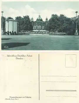 Dresden Jahresschau Deutscher Arbeit 1927 Offizielle Karte 4 Hauptrestaurant