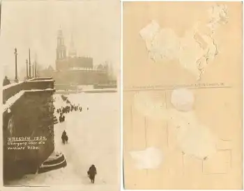 Dresden vereiste Elbe 1929 Echtfoto