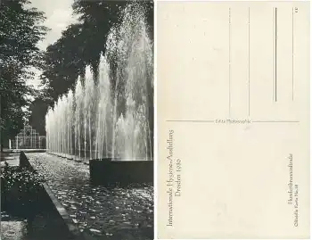 Dresden Internationale Hygiene Ausstellung 1930 Offizielle Karte No.48 Hundertbrunnenstrasse