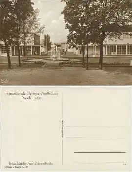 Dresden Internationale Hygiene Ausstellung 1931Offizielle Karte No. 17 Ausstellungsgelände