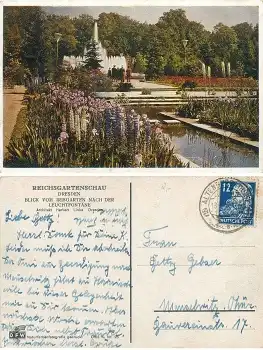 Dresden Reichsgartenschau 1936 Offizielle Karte Nr.25 vom Irisgarten