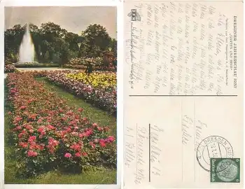 Dresden Jahresschau 1937 "Garten und Heim" Offizielle Karte Nr. 18 Rosengarten o 18.7.1937