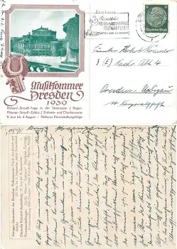 Dresden Musiksommer 1939 Semperoper o 28.7.1939