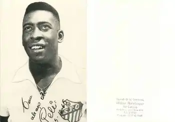 Pele Fussballspieler FC Santos Brasilien Echtfoto 18 x 13 cm um 1965