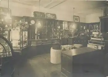 Juwelier Ladengeschäft Inneneinrichtung Großfoto 17,5 x 12 cm um 1920