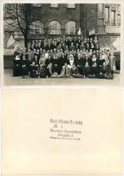 Neukölln Berlin Jugendbund für entschiedenes Christentum Großfoto 17  x 12 cm 1928 Gruppenfoto