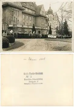 Neukölln Berlin Jugendbund für entschiedenes Christentum Großfoto 17  x 12 cm Februar 1928