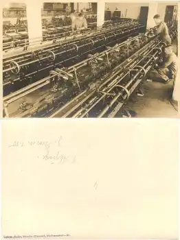 Hohenstein-Ernstthal Weberei Strickmaschine Reparatur  Großfoto 17,5  x 12,5 cm  um 1950