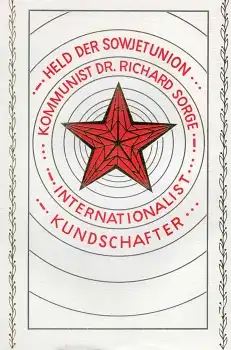 DDR Michel Block44 Gedenkblatt Dr. Richard Sorge Held der Sowjetunion Sonderstempel 8.2.1976