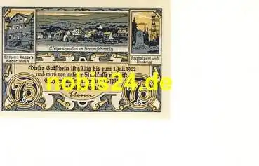 37632 Eschershausen Notgeld 75 Pfennige 1922