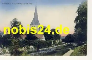 37154 Northeim Wallanlagen mit Kirche o 18.7.1916