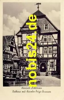 37235 Hessisch Lichtenau Rathaus Brunnen *ca.1940