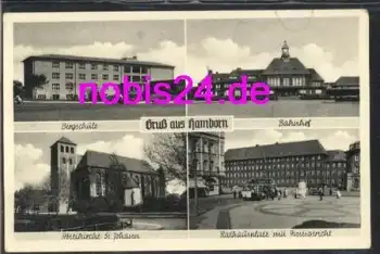 Hamborn Duisburg Bahnhof Schule Kirche *ca.1940