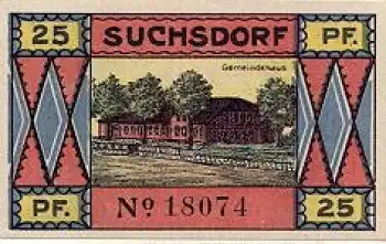 Suchsdorf Städtenotgeld 25 Pfennige 1921