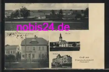 01744 Pretzschendorf Schule Geschäft o 23.4.1919