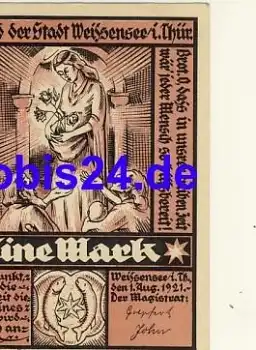 99631 Weissensee Notgeld 1 Mark 1921