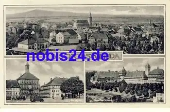 01877 Bischofswerda Schule Markt  o ca.1957