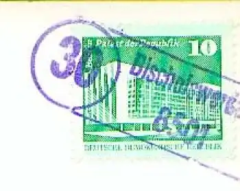 01877 Bischofswerda Posthilfsstellenstempel 30 auf AK o 1986