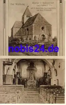 Auboncourt Kirche innen o 1917