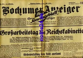 Bochumer Anzeiger 165 Jahrgang 1933