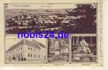 99441 Magdala Gasthof Denkmal o 1916