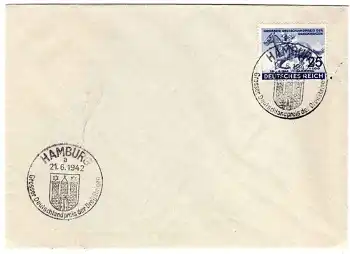 Deutsches Reich Michel 814 Deutsches Derby Sonderstempel Hamburg 21.6.1942