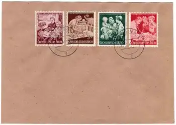 Deutsches Reich Michel 869 bis 872 Hilfswerk Mutter und Kind o Dresden A3 17.3.1944