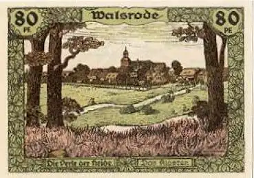 29614 Lüneburger Heide Städtenotgeld 80 Pfennige Walsrode1921