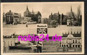Rostock Warnow Plätze Strassenbahn o ca.1959