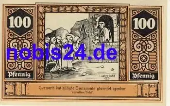 19336 Wilsnack Notgeld 100 Pfennige 1922