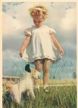 Kind mit Hund * ca. 1940