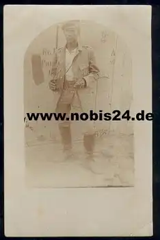 Soldat der Schutztruppe Echtfoto-AK *ca. 1906