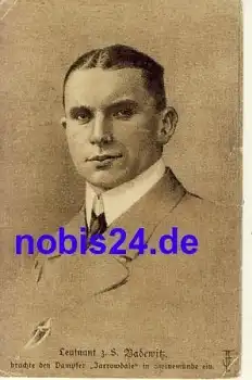 Leutnant zur See Badewitz U-Boot Kommandant *ca.1915