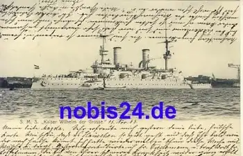 SMS "Kaiser Wilhelm der Große" Kaiserlich deutsche Marine o 1903