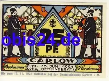 19217 Carlow Notgeld 25 Pfennige 1921