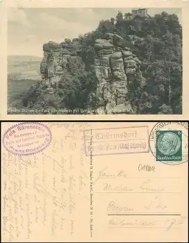 01796 Thürmsdorf über Königstein Landpoststempel auf AK Bärenstein o 14.5.1936