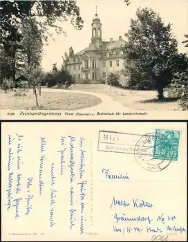 01768 Hirschbach über Dippoldiswalde Landpoststempel auf AK Reinhardtsgrimma  o 14.6.1960