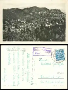 02763 Eckartsberg über Zittau 2 Landpoststempel auf AK Oybin o 15.7.1957