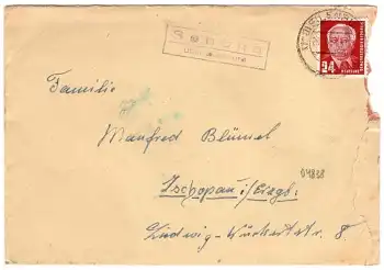 04862 Schöna über Eilenburg Landpoststempel 20.1.1954
