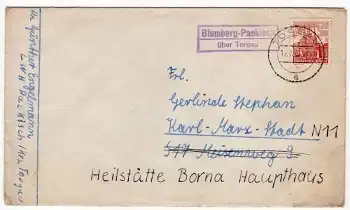 04886 Blumberg-Packisch über Torgau Landpoststempel o 19.2.1962