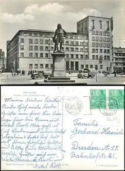 06193 Morl über Halle (Saale) Landpoststempel auf AK o 1959