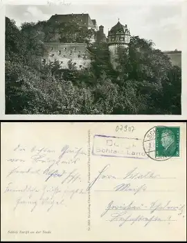07907 Burgk Schleiz Land Landpoststempel auf AK o 7.8.1931