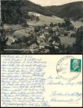 07429 Rohrbach über Rudolstadt Landpoststempel auf AK o 3.10.1962