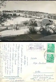 08359 Tellerhäuser über Schwarzenberg (Erzgeb.) 1 Landpoststempel auf AK 27.1.1960