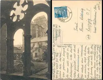 04626 Thonhausen über Crimmitschau Landpoststempel auf AK Trier o 6.9.1952