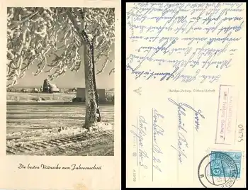 09623 Dittersbach über Freiberg (Sachs) 2 Landpoststempel 2.1.1957