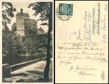 09648 Höfchen über Mittweida Landpoststempel auf AK 16.7.1935