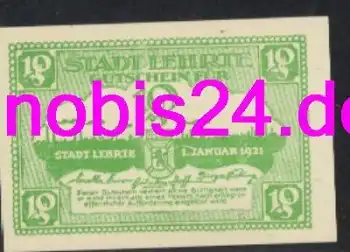 31275 Lehrte Notgeld 10 Pfennige 1921