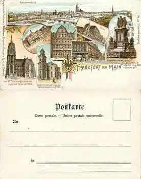 Frankfurt Main Hotel Schanen Litho *ca.1900
